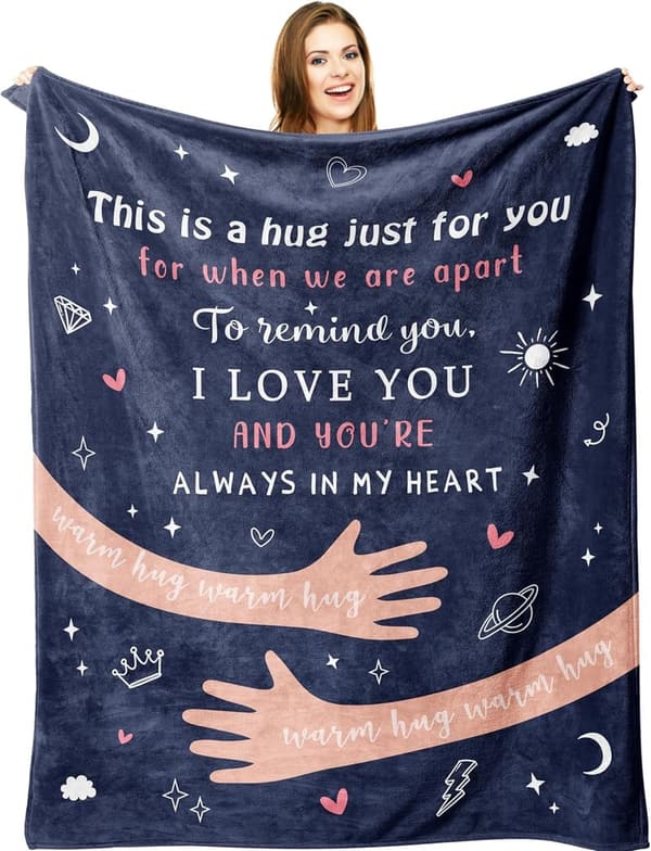 Love Hug Blanket 50'' x 60'' for Long Distance Relationships