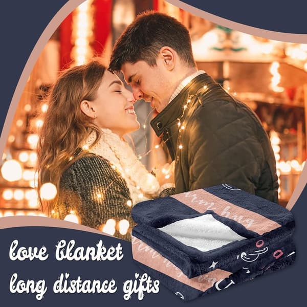 Love Hug Blanket 50'' x 60'' for Long Distance Relationships