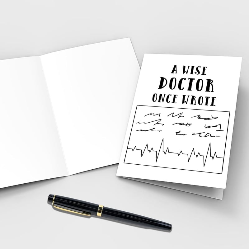 Funny Doctor Graduation Card for Medical Students - Handwritten Design