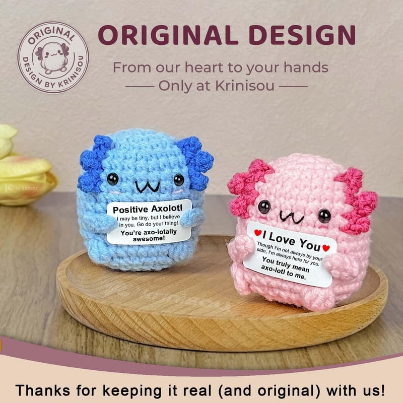 Axolotl Crochet Animal Gift for Daughter or Best Friend