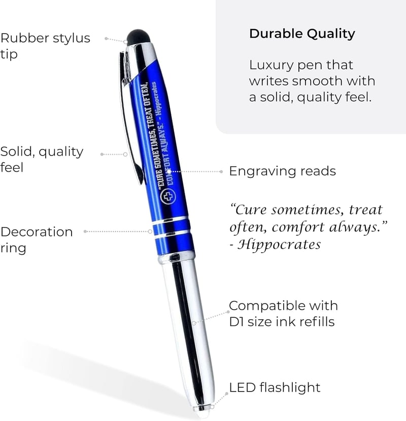 Inspirational Medical Gift Pen with Engraving and Stylus