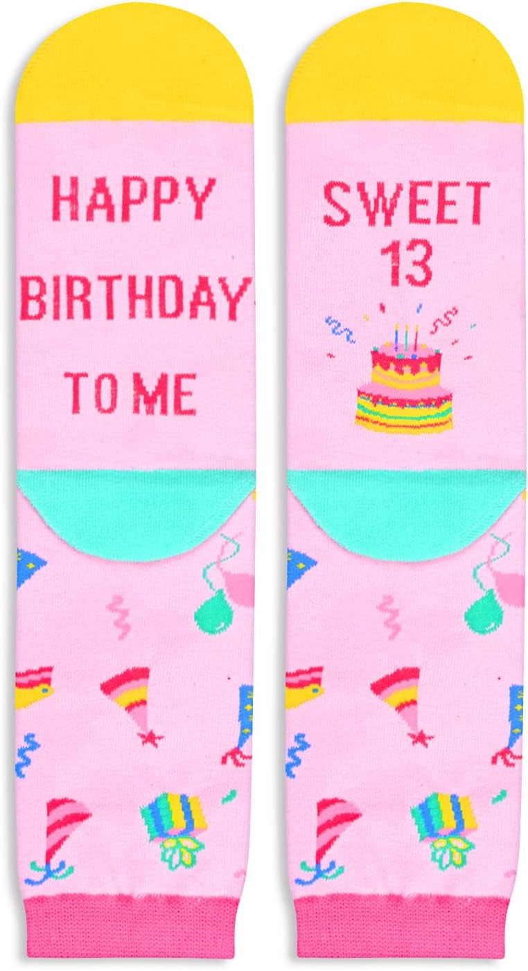 Happy 13th Birthday Socks for Teen Girls