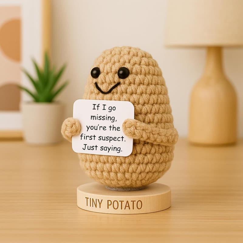 Mother's Day Positive Potato Crochet Doll for Sisters
