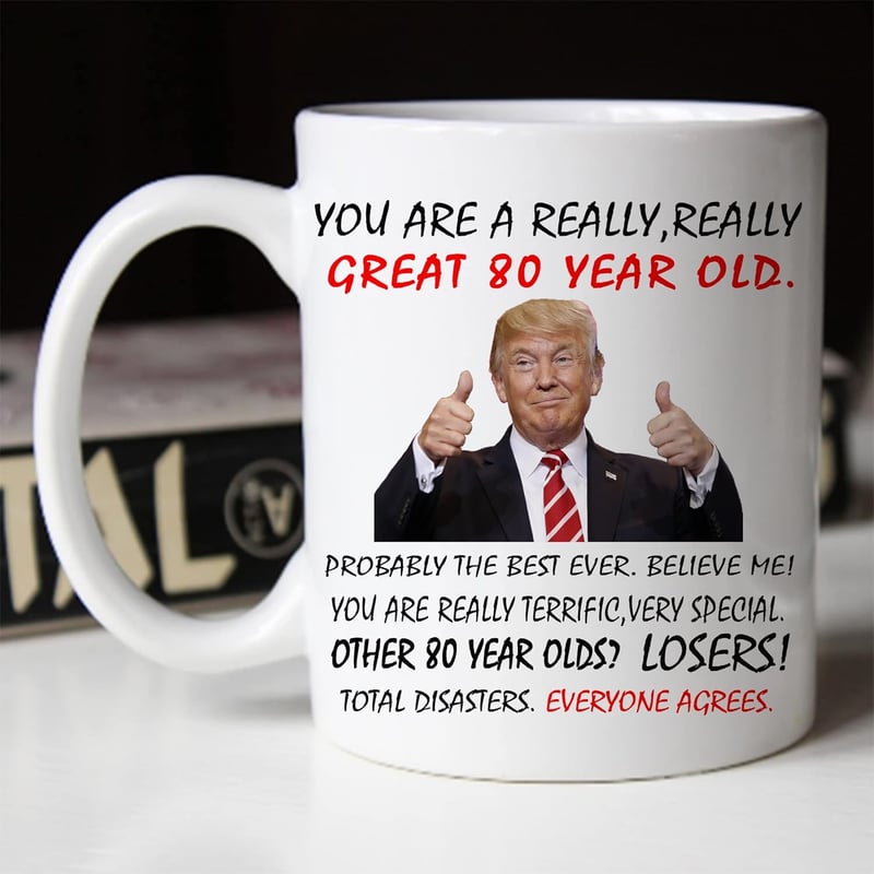 80th Birthday Coffee Mug for Him/Her, 11 oz Novelty Gift
