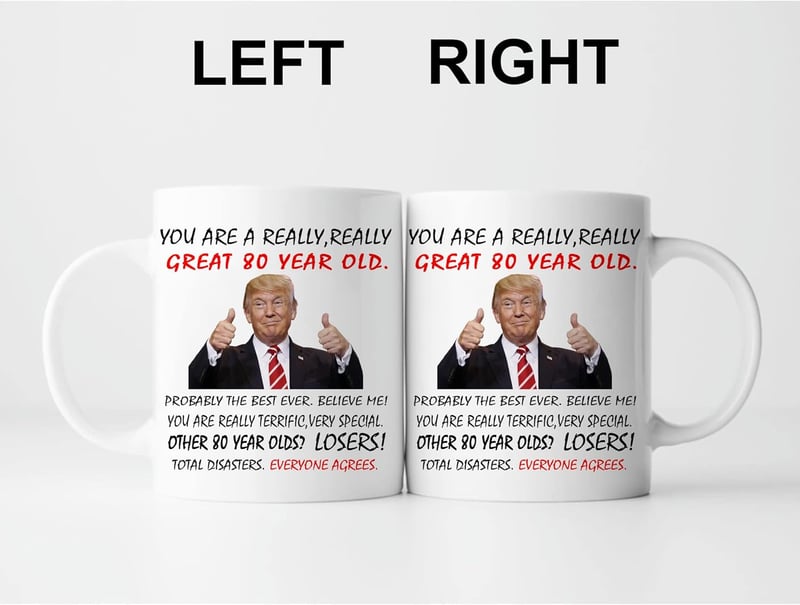 80th Birthday Coffee Mug for Him/Her, 11 oz Novelty Gift