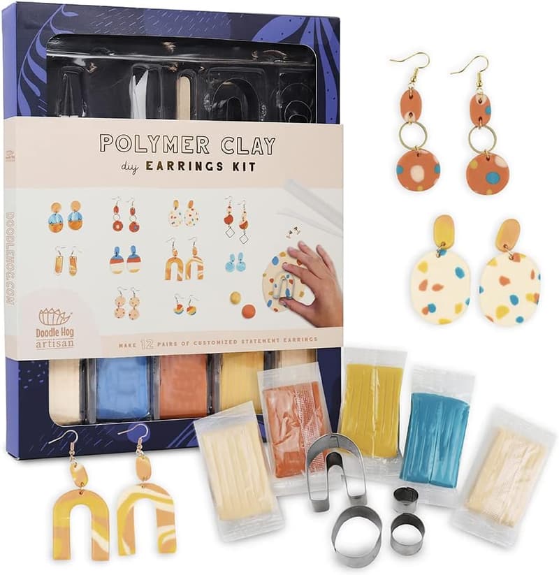 Earring Making Kit for Teens - Create 12 Polymer Clay Earrings