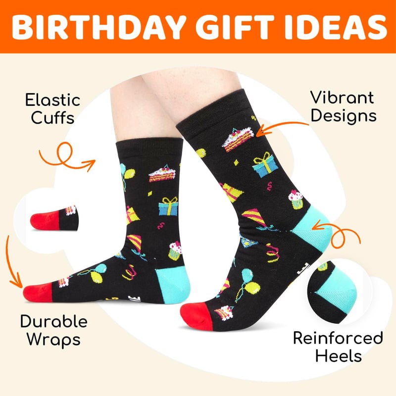 Birthday Gift Socks for Men - Fun Presents for Older Adults