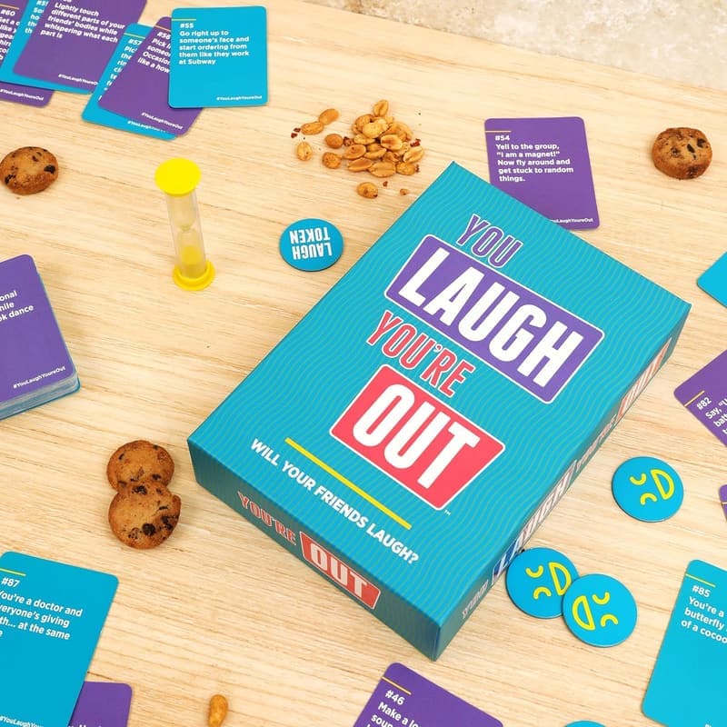 Family Card Game: You Laugh, You're Out - 125 Hilarious Charades Cards