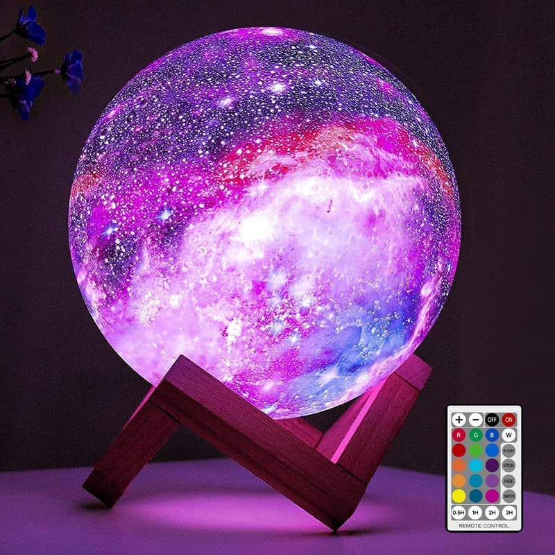 Moon Lamp 16 Colors LED 3D Night Light for Kids & Women