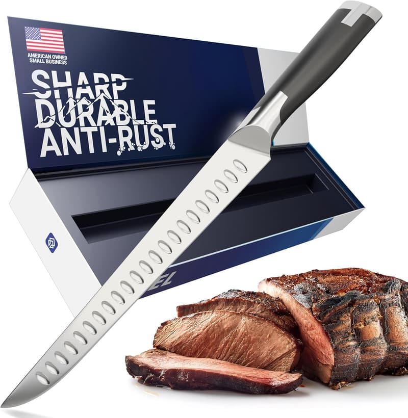 10-Inch Brisket Carving Knife - German Steel, Hollow Edge
