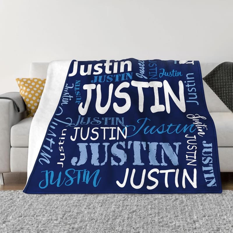 Personalized Flannel Blanket for Kids - Custom Name Gift