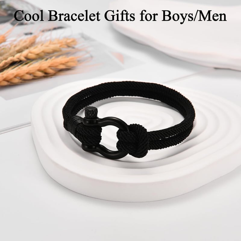 Teen Boys Braided Rope Bracelet - Perfect for Birthdays & Holidays