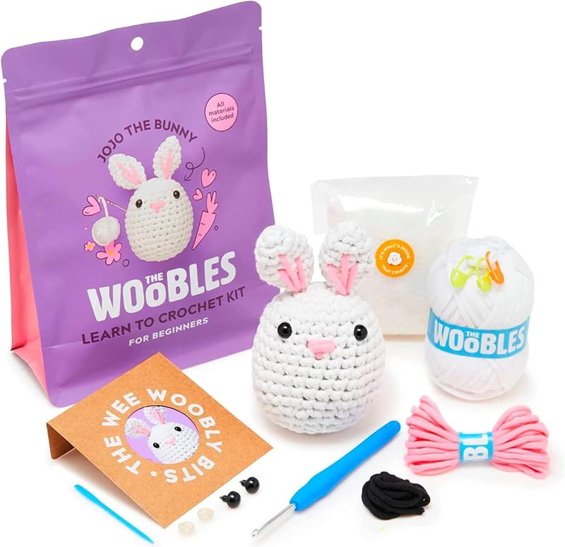 Beginners Crochet Kit with Easy Peasy Yarn & Video Tutorial
