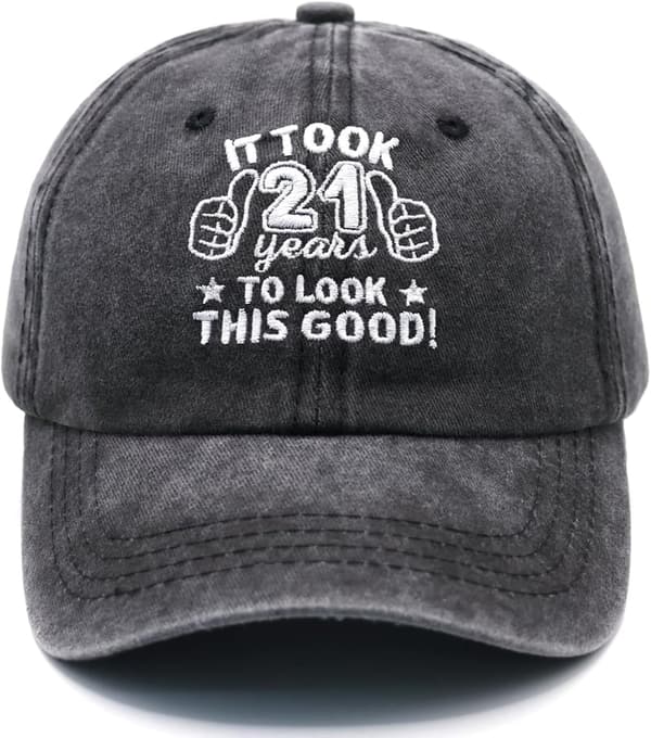Vintage Baseball Cap - Adjustable 21st Birthday Gift for Him