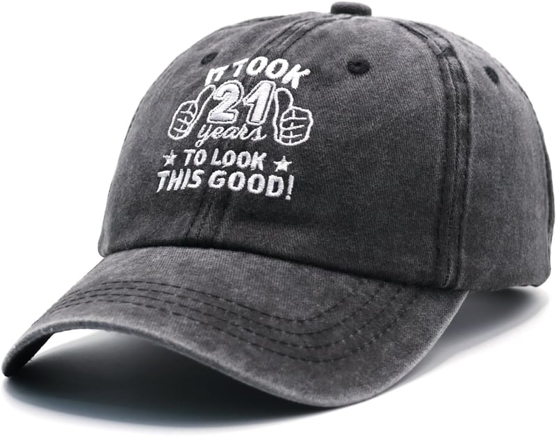 Vintage Baseball Cap - Adjustable 21st Birthday Gift for Him