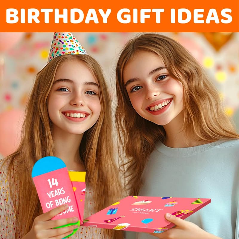 14th Birthday Gift - Fun Socks for Teen Girls
