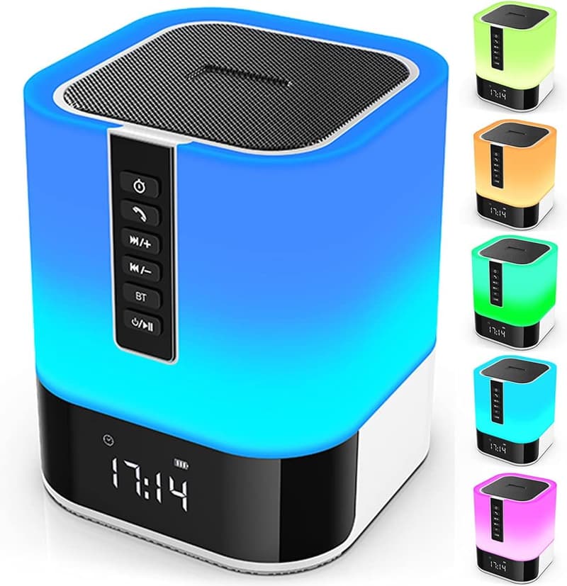 Multi-Color Touch Control Night Light Speaker - Perfect Birthday Gift for Teens