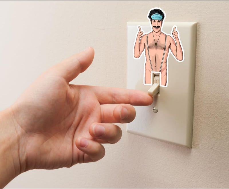 Funny Light Switch Decals - Set of 3 Vinyl Stickers 3