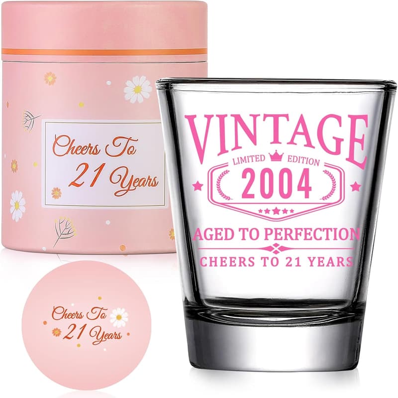 21st Birthday Gifts - Vintage 2004 Limited Edition Shot Glass