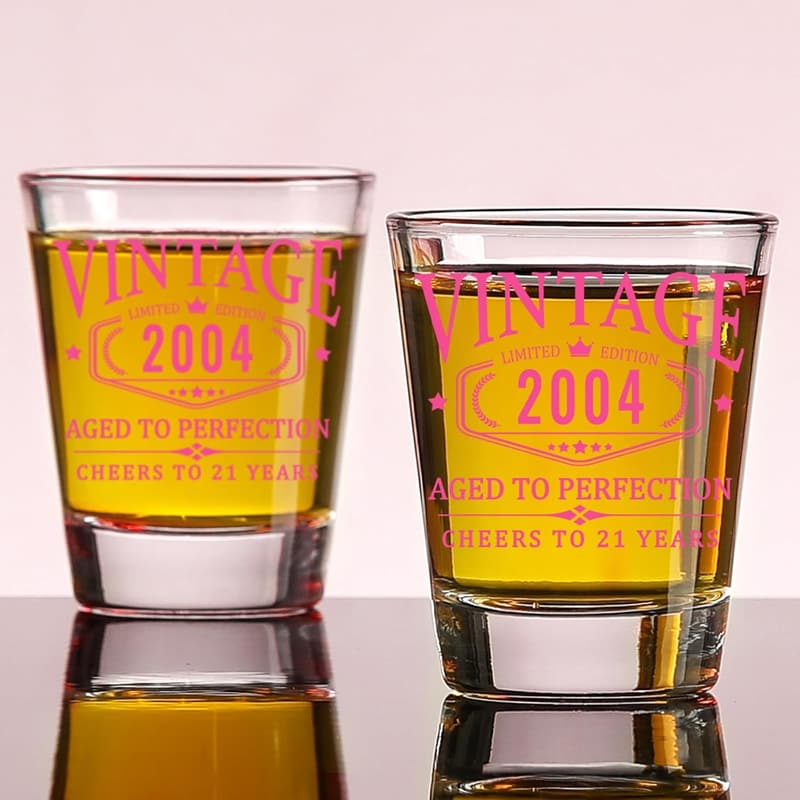 21st Birthday Gifts - Vintage 2004 Limited Edition Shot Glass