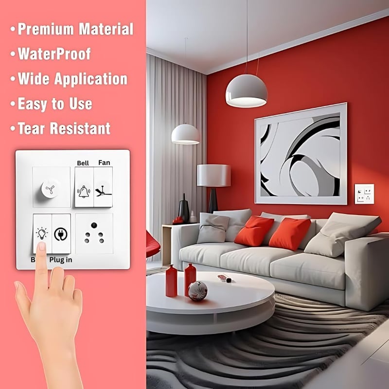 Black and White Switch ID Stickers - 52 Designs, 468pcs Set