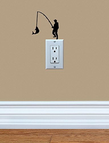 Funny Fishing Vinyl Decal Sticker for Light Switches