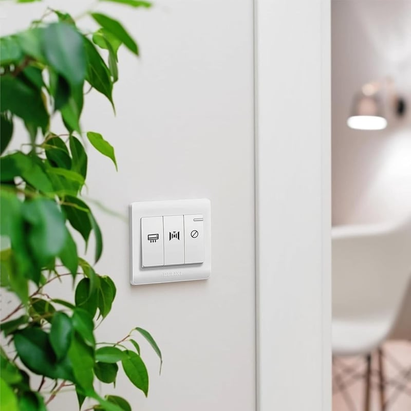 Transparent Light Switch Sticker Labels - 200PCS for Home & Office