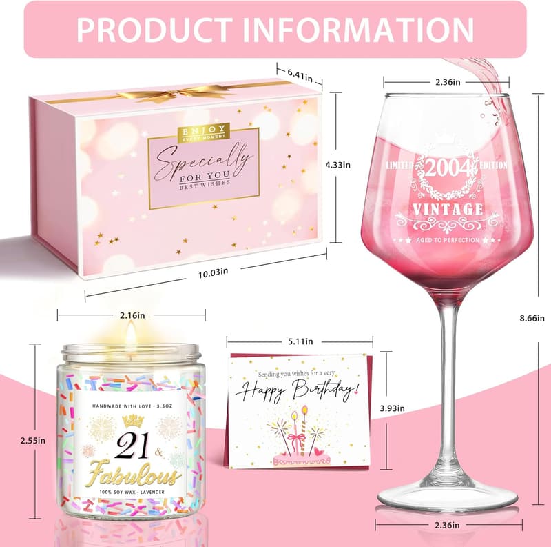 21st Birthday Gifts for Her - Unique Pink Decorations & 想法