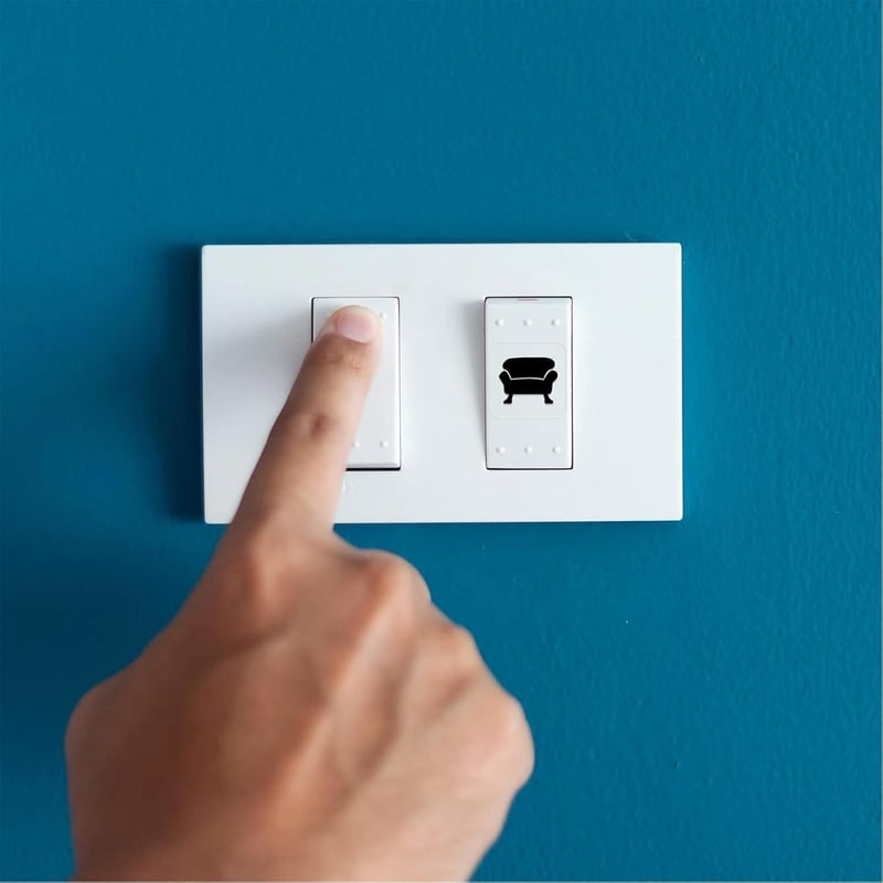 Waterproof Switch Panel Labels - 578PCS Transparent Stickers