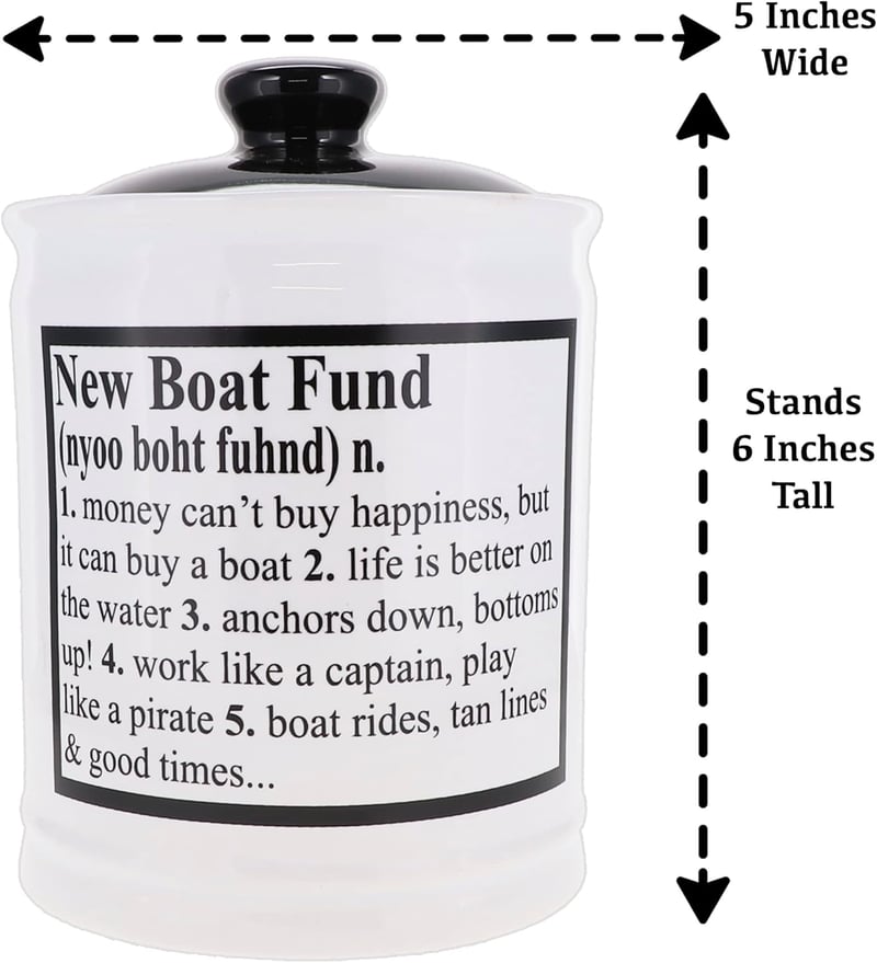 Boat Fund Piggy Bank - Perfect Gift for Dad