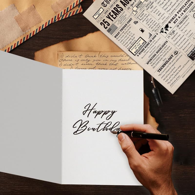 25th Birthday Greeting Card for Men & Women, Jumbo Size