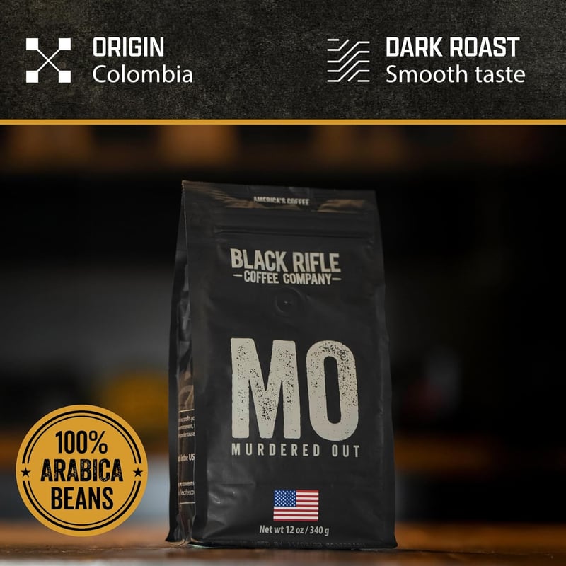 Black Rifle Coffee Extra Dark Roast Ground Coffee, 12 oz