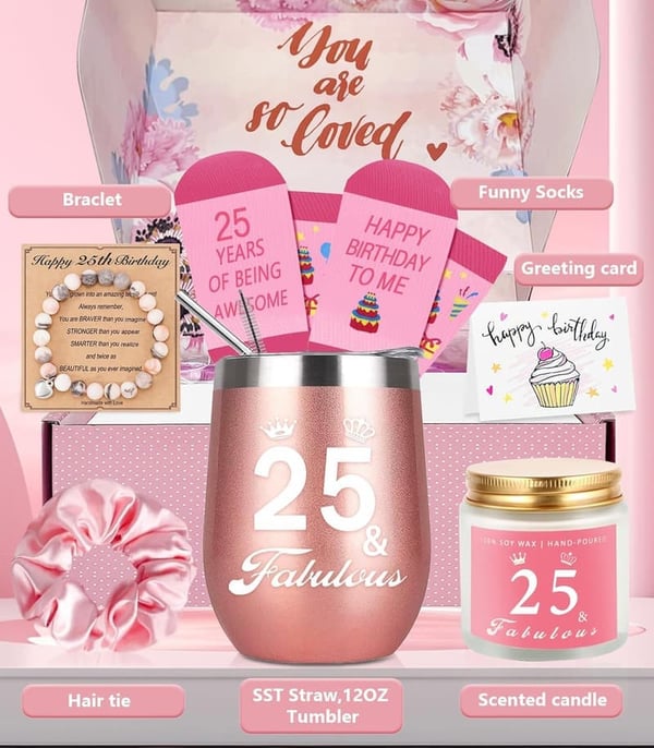 25th Birthday Gift Basket for Women – Unique Ideas for Her