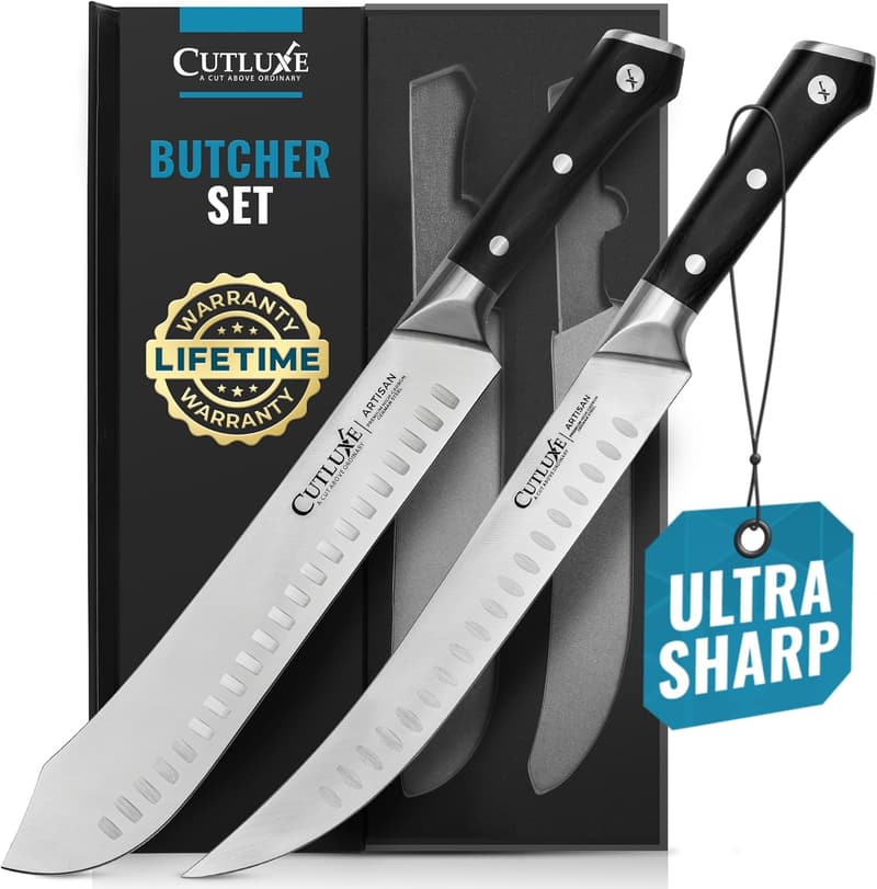 Professional Butcher Knife Set - Razor Sharp German Steel