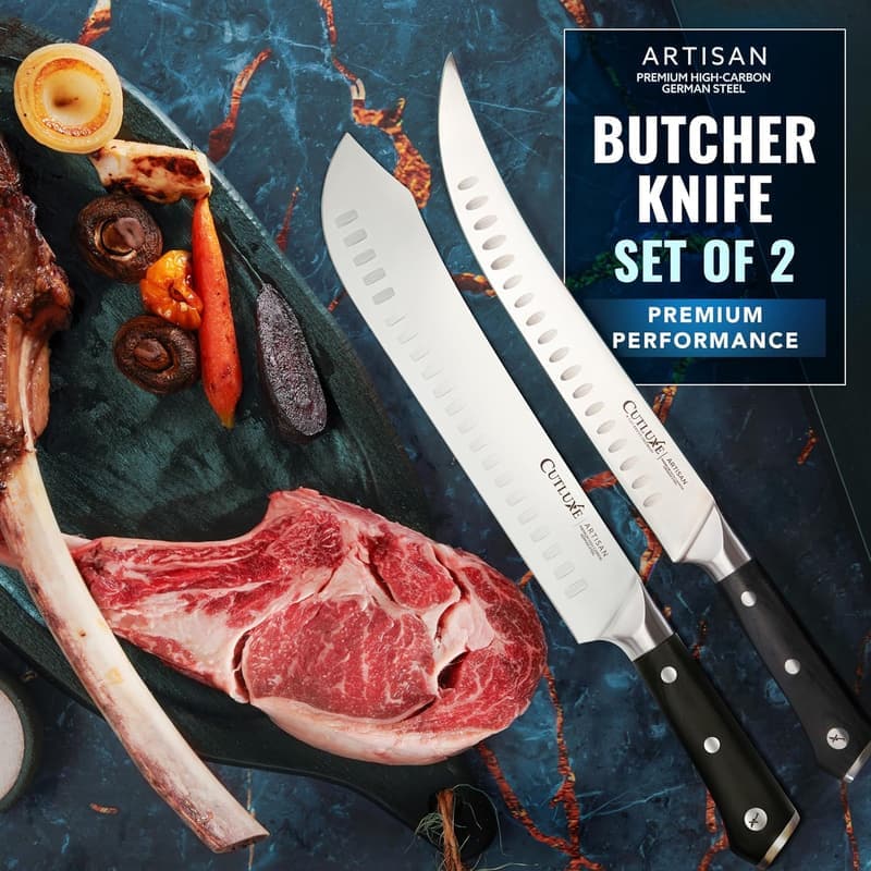 Professional Butcher Knife Set - Razor Sharp German Steel