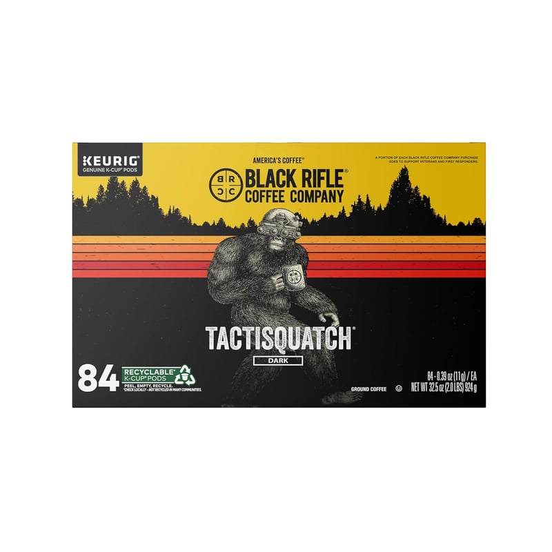 Tactisquatch Dark Roast Coffee Pods, 84 Count