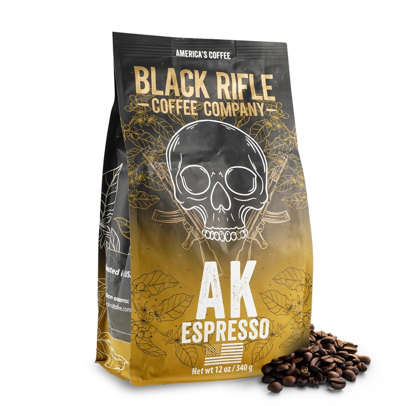AK-47 Espresso: 100% Arabica Colombian Dark Roast, 12 oz Bag