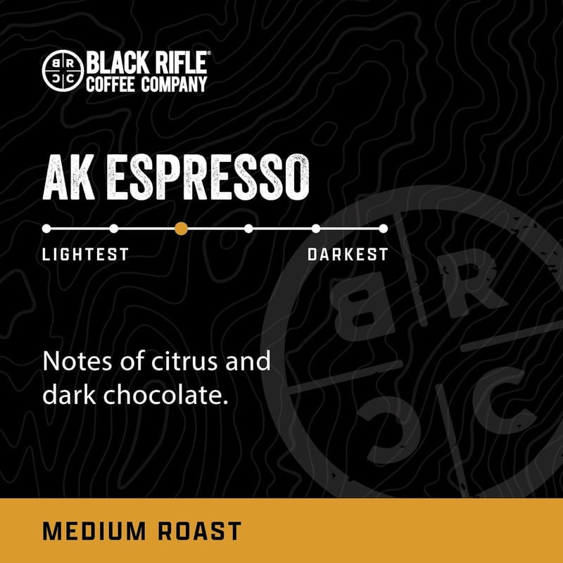 Black Rifle Coffee AK Espresso Medium Roast K-Cups, 50 Pods