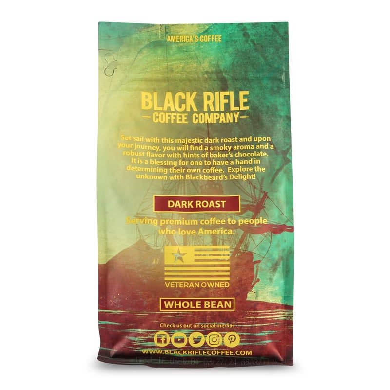 Black Rifle Coffee Blackbeard's Delight Dark Roast 12 OZ