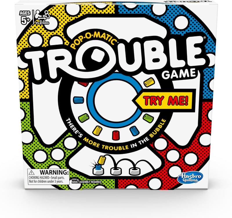 Kids' Pop-o-Matic Trouble Board Game for 2-4 Players