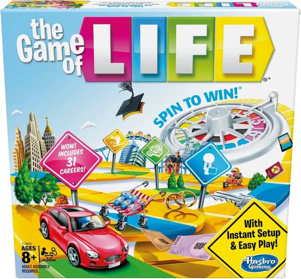 The Game of Life Board Game for Kids Ages 8+, 2-4 Players