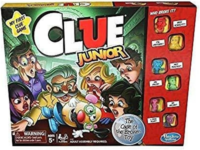 Clue Junior Board Game for Kids Ages 5+, Classic Mystery Game