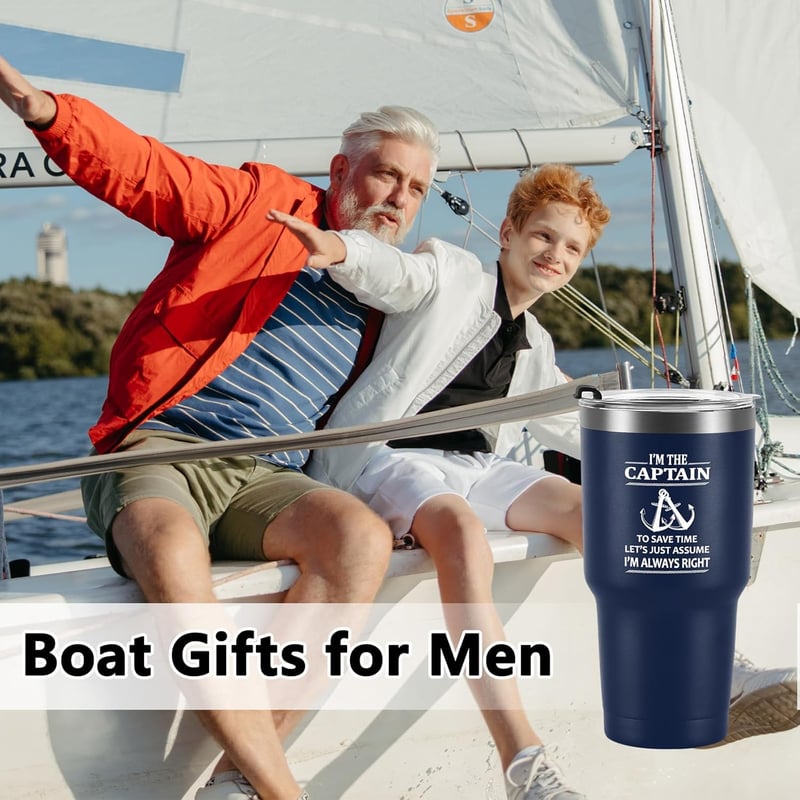 Father's Day Stainless Steel Tumbler for Boaters, 30oz