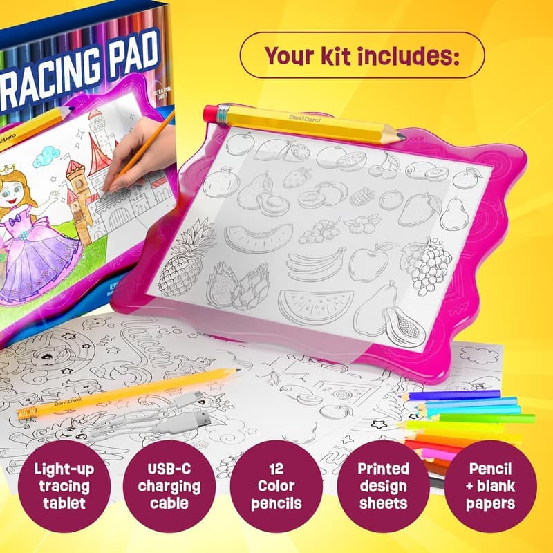 Kids' Tracing Pad Craft Kit - Drawing Board Gift for Ages 6-12