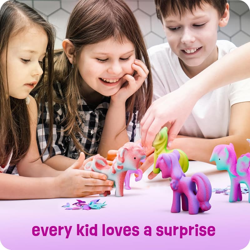 Unicorn Hatching Surprise Eggs - 6 Pack Birthday Gifts for Kids