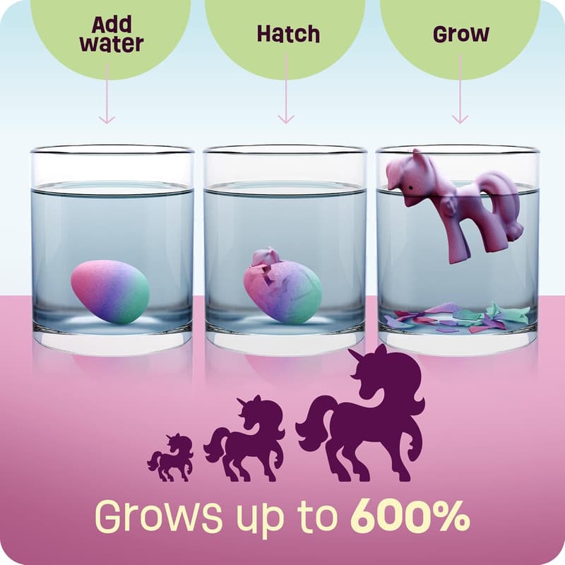 Unicorn Hatching Surprise Eggs - 6 Pack Birthday Gifts for Kids