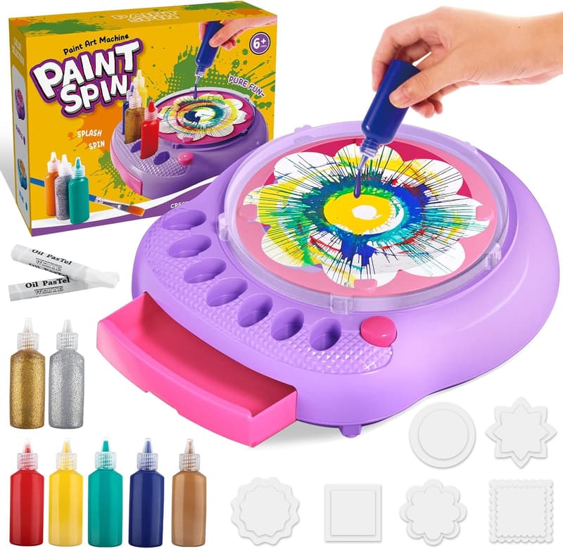 Kids' Spin Art Machine Kit – Creative Craft Set for Ages 4-12