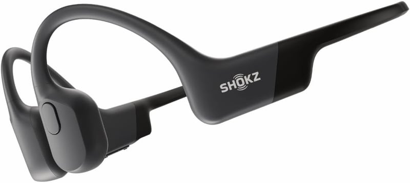 SHOKZ OpenRun Sport Headphones - Wireless Bone Conduction, Black