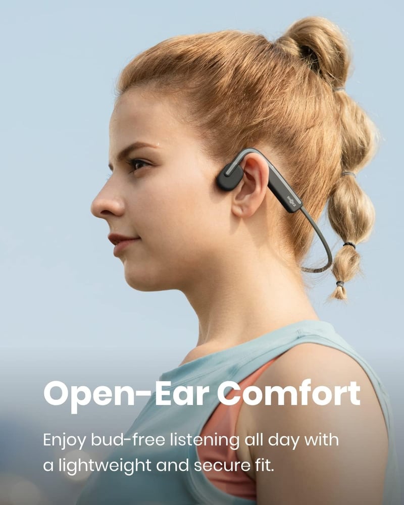 Open-Ear Bluetooth Sport Headphones - Sweatproof Bone Conduction