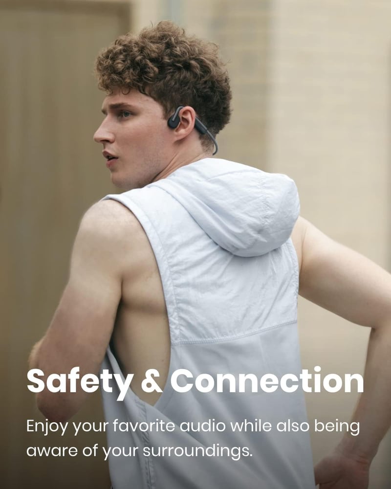Open-Ear Bluetooth Sport Headphones - Sweatproof Bone Conduction